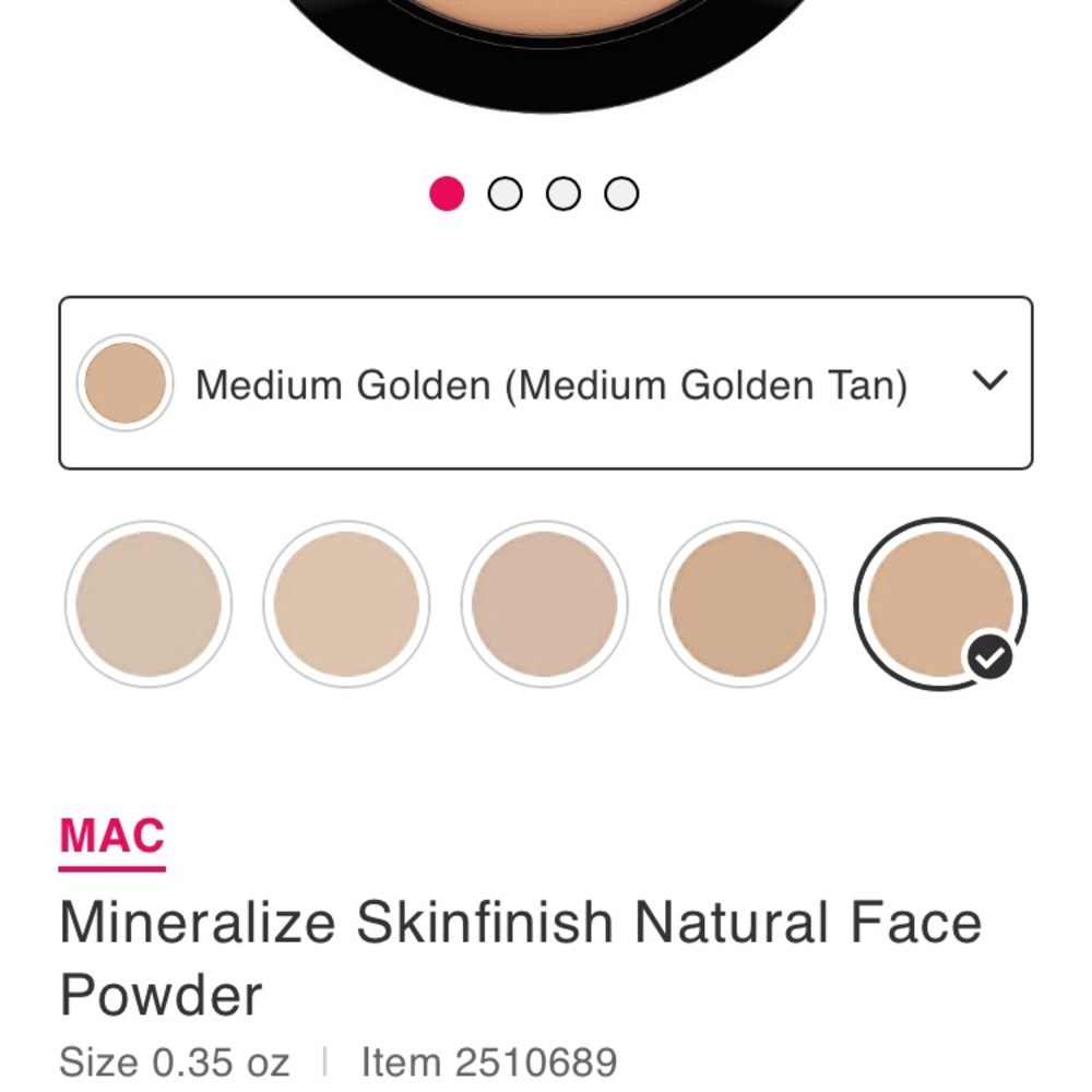 Mac mineralize skinfinish in medium golden